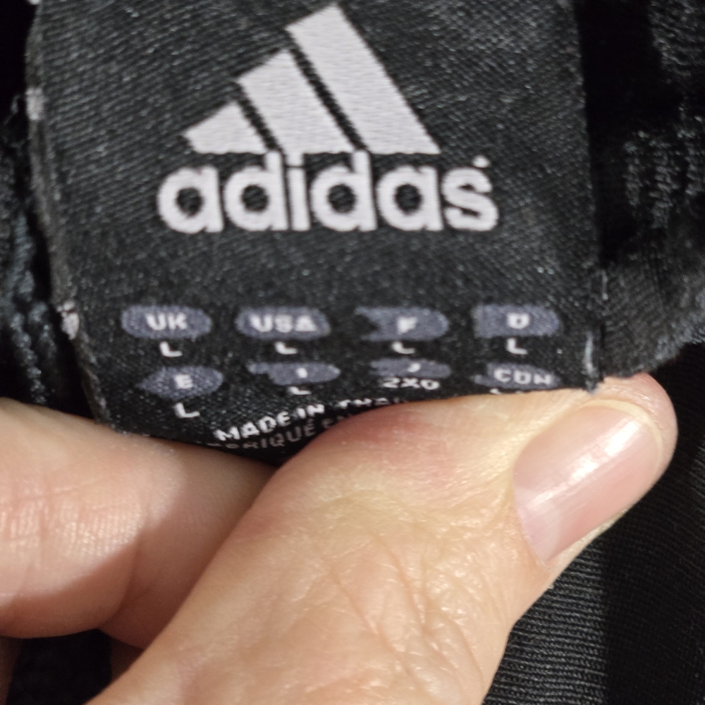 Adidas Large Black And White Unisex Athletic Pant